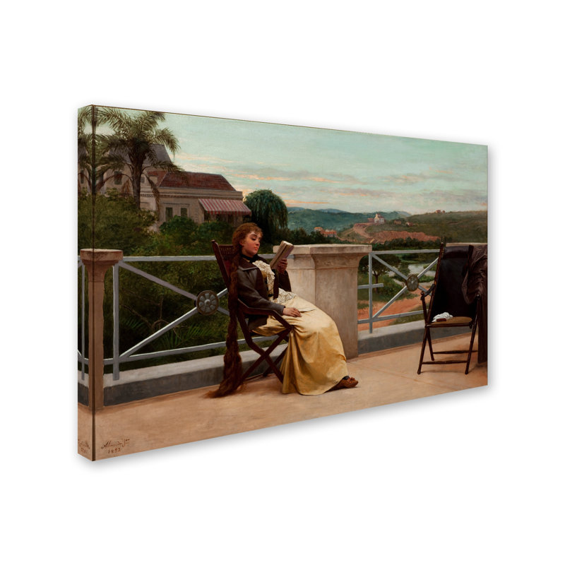 « reading », reproduction sur toile tendue, H 12 po x l 19 po