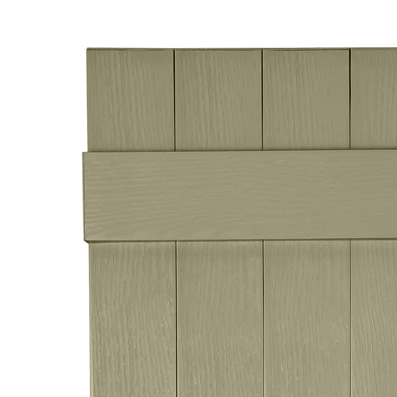 Persiennes personnalisées à 4 planches fermées, Sauge, 75"