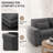 94” Chenille Casual Upholstered Cloud Sofa with 4 Throw Pillows-378105888