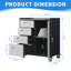 Heavy-Duty Mobile Tool Cabinet with 4 Drawers & Lockable Door, Full-Extension Ball Bearing Slide Rolling Garage Storage-46491399