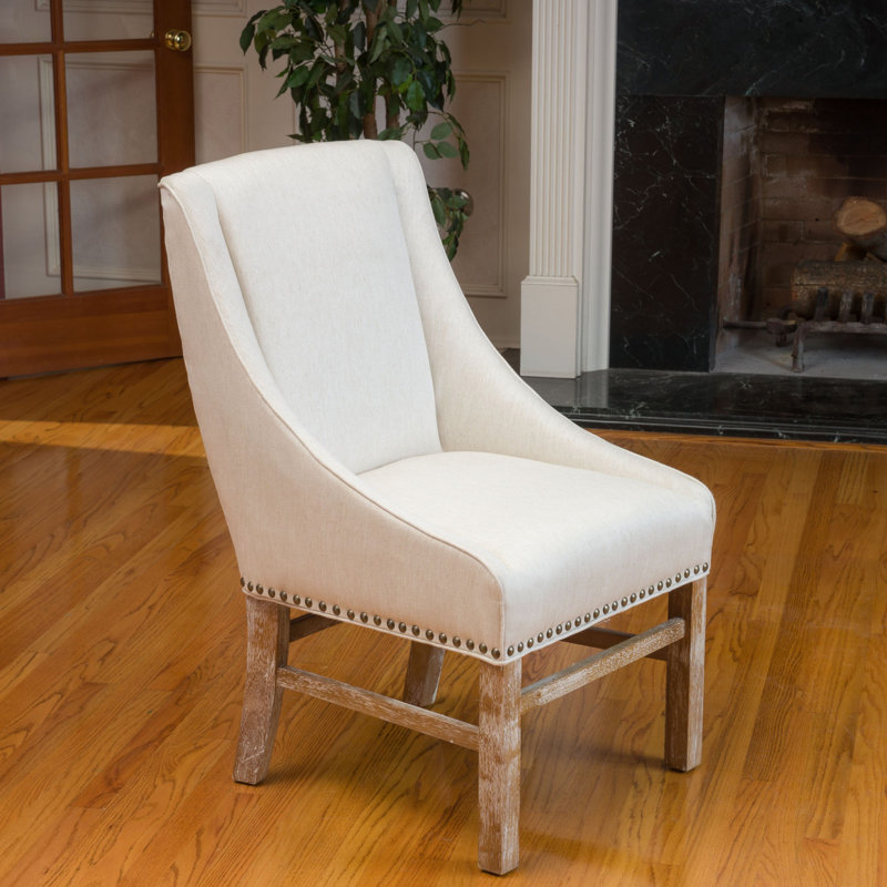 Wokingham 20'' H Fabric Upholstered Side Chair, Linen, 1