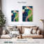Ashelle flamant rose Mid-Century abstrait géométrique-108535898