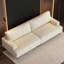 Canapé de salon moderne et confortable de 86,61 pouces avec 3 coussins en tissu et coussins en plumes