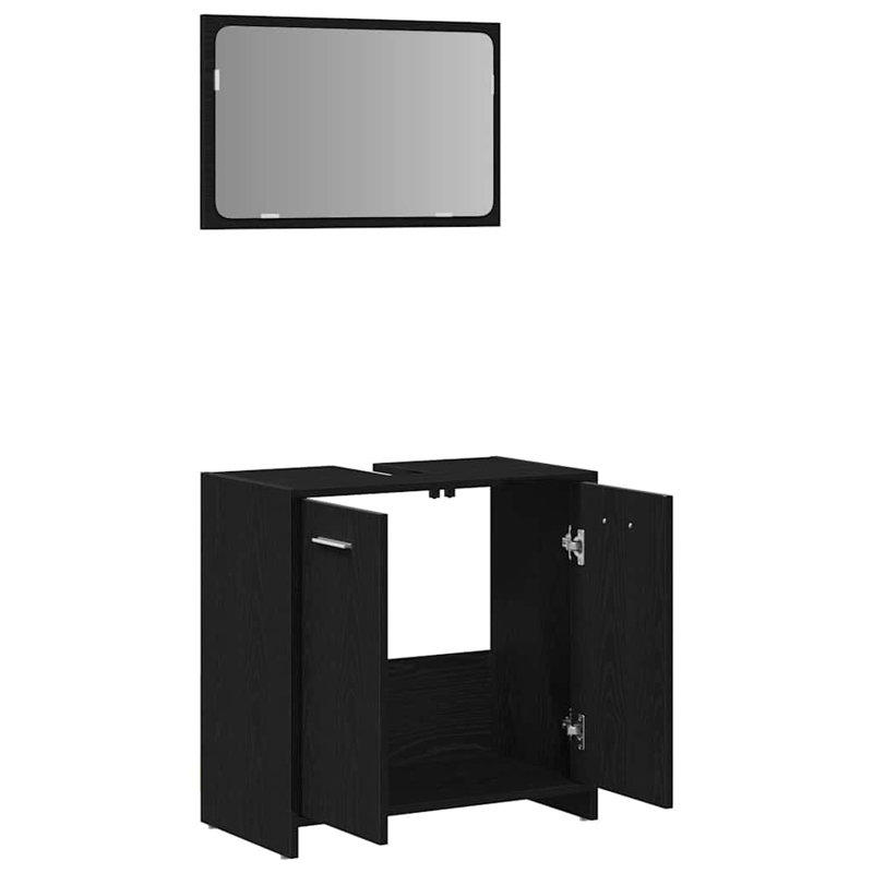 Bathroom Cabinet, Black Oak