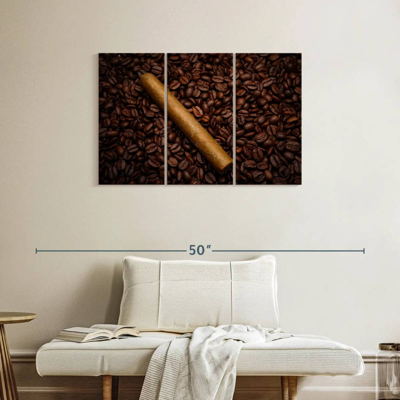 Cigare Senne sur grains de café, H 24 po x l 38 po