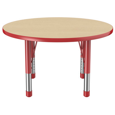 Round T-Mold Adjustable Height Activity Table