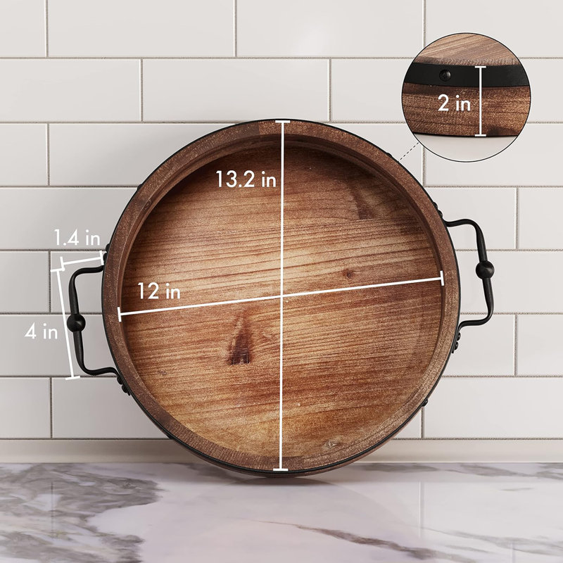 Circular Coffee Table Tray