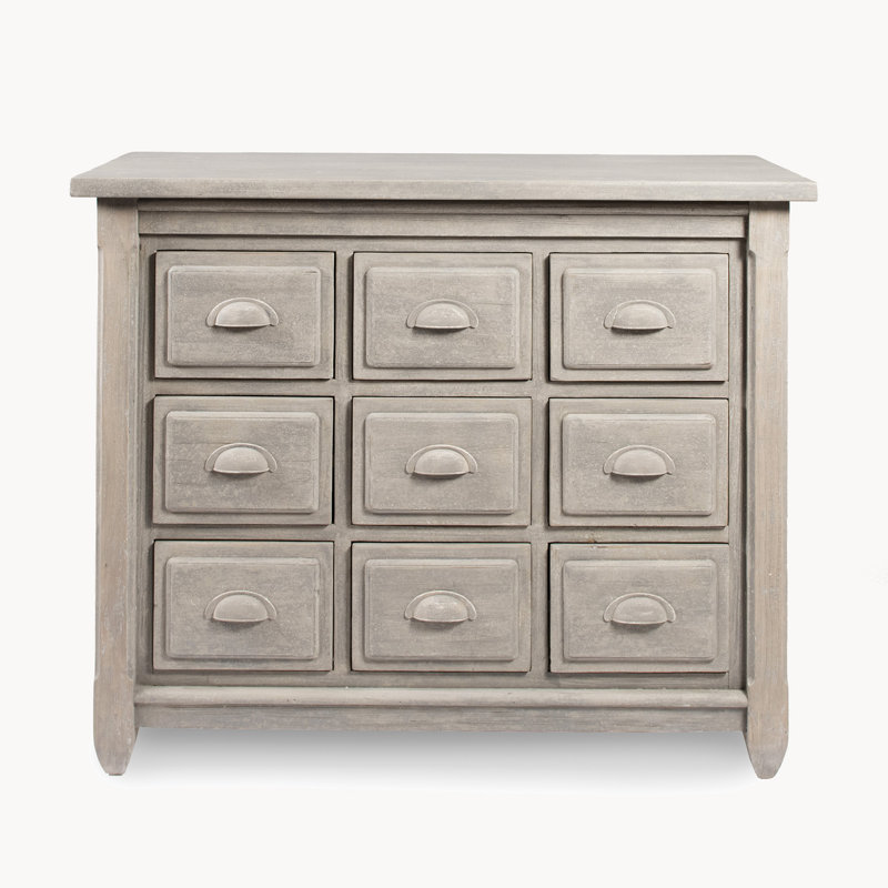Sears Solid Wood 110cm W 9 - Drawer Chest of Drawers