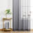 2 Panels Ombre Sheer Curtains - Faux Linen Gradient Semi Voile Grommet Top Drapes for Bedroom and Living Room Decor-968417346-968417354