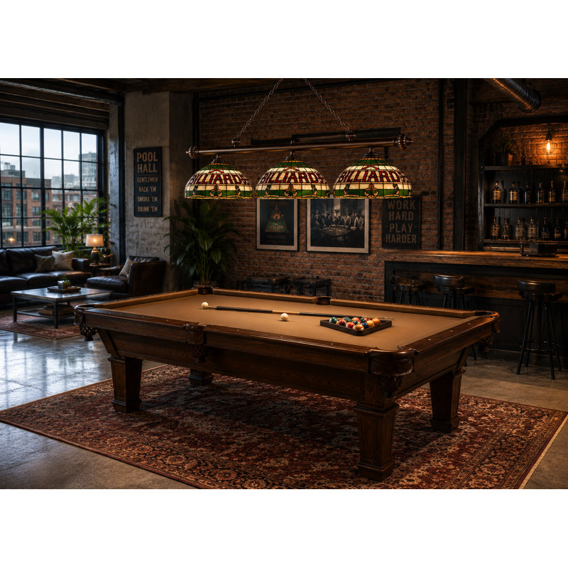 Corson 3 - Light Pool Table Linear Pendant By RAM Game Room