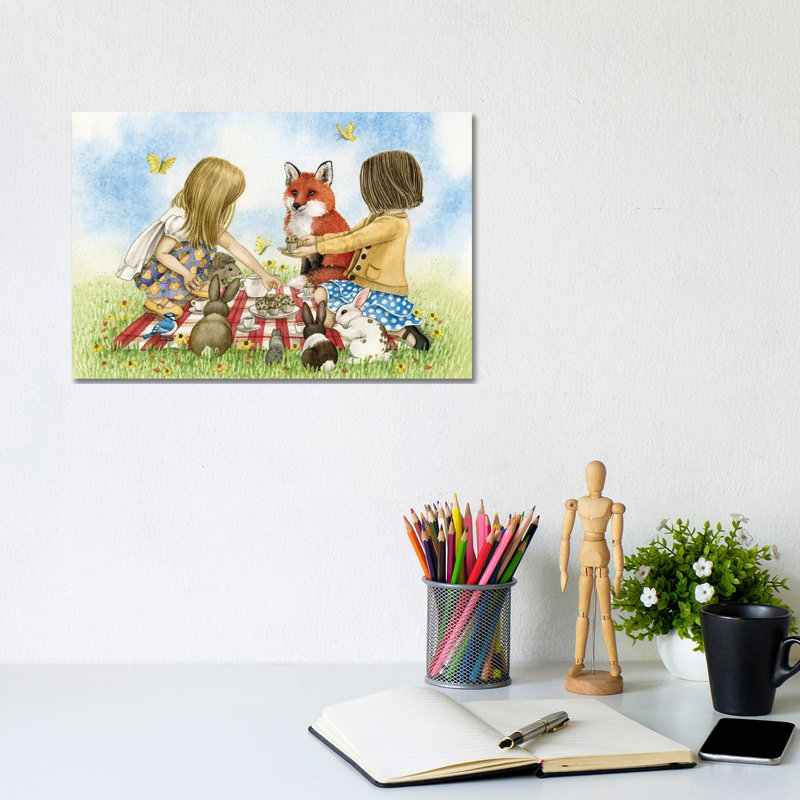 Tea Party by Tracy Lizotte - Wrapped Canvas Gallery-Wrapped Canvas Giclée, 20.32cm H x 30.48cm W x 1.9cm D
