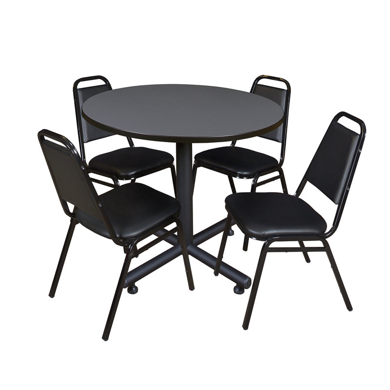 Table de salle à manger Nicklo, Stratifié gris, 29" H x 36" L x 36" W