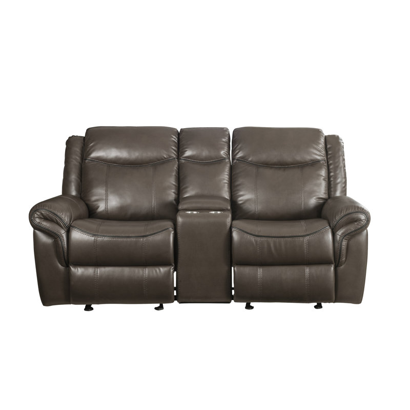 Causeuse en cuir Lydia Aire Motion avec port USB et console Lydia