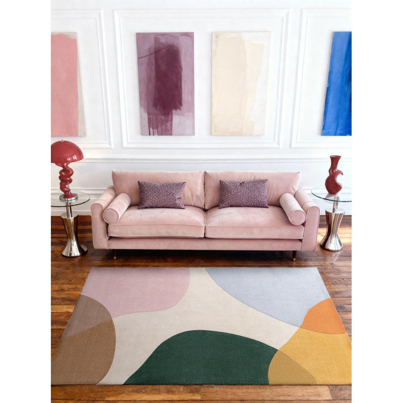 Deshonta Abstract Wool Hand Woven 120cm X 170cm Area Rug