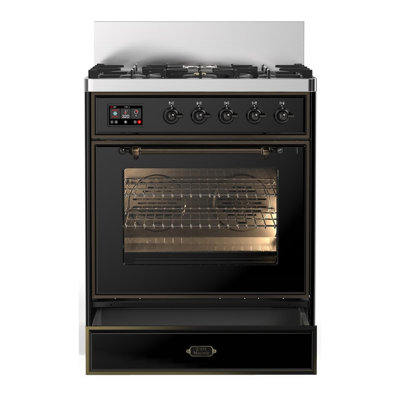 Majestic III Series 30 Inch Dual Fuel Range with 5 Sealed Burners in Emerald Green (Natural Gas, Burnished Trim)