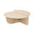 Modern Coffee Table, Travertine Color, 35.4 x 35.4 x 13.8 inches | 100% Melamine Coated Particle Board, Thickness: 0.7 inches | Stylish Solid Beige Design, Perfect for Living Room & Contemporary Spaces, Durable & Easy to Clean