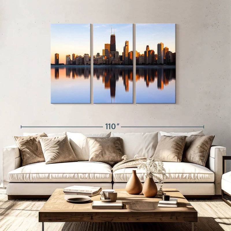 Sireci Chicago Sireci Wispy Reflection, 48" H x 74" W