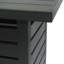 Foyer rectangulaire en fer de 30 000 lb avec espace de réservoir isolé - l 45,00 po x P 42,00 po x H 24,6 po, noir, tâche d'assemblage simple avec couvercle intérieur nécessaire