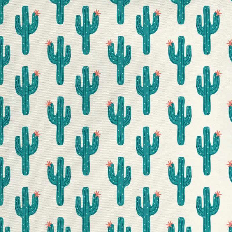 Tissu imprimé cactus, l 58 po x L 180 po