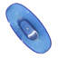Baignoire de trempage autoportante de 65 pouces, bleu transparent, ovale, résine, et Safe