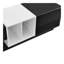 Meuble télé élégant et élégant avec solution de rangement parfaite, console multimédia à deux tons pour téléviseur de 80 po ou moins, meuble télé fonctionnel avec compartiment polyvalent pour le salon, noir-6877493