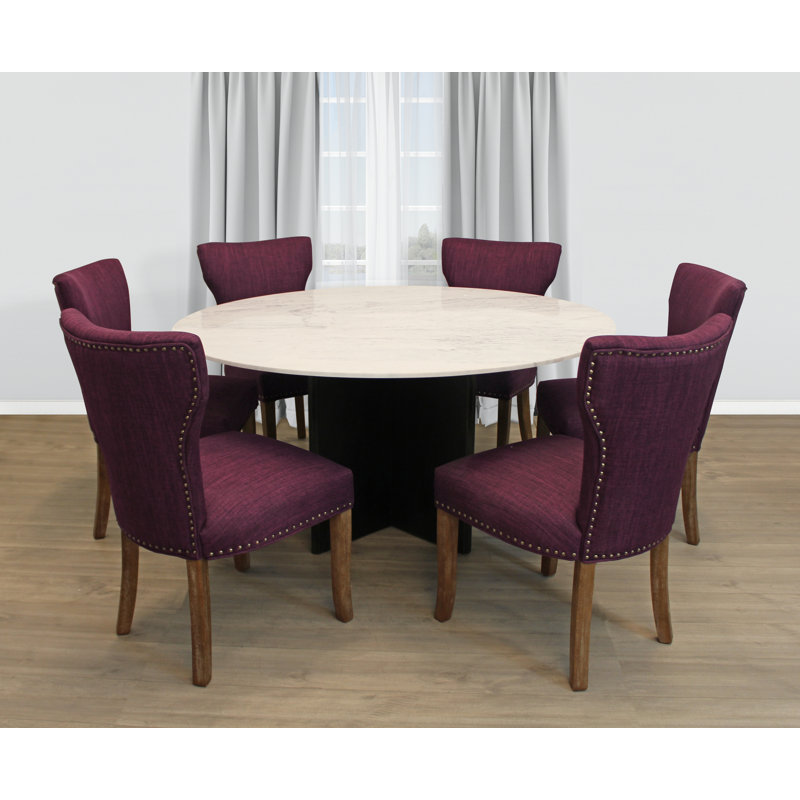 Ensemble repas pour 7 personnes Aryhanna, Rose