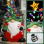 Arbre de Noël en céramique à piles avec 50 lumières DEL et décoration de table illuminée multicolore