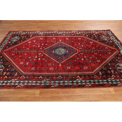 Red Geometric Traditional Area Rug 5x9