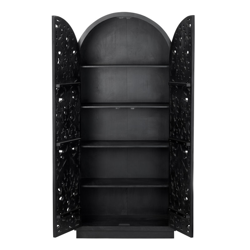 2-Door Black Tall Accent Cabinet