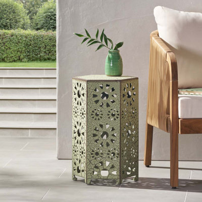 Table d'appoint hexagonale pour l'extérieur et l'intérieur