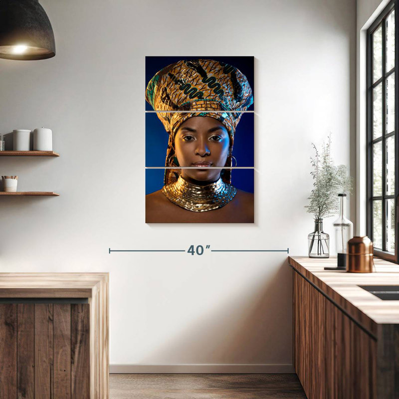 Leisha, femme noire majestueuse, H 38 po x l 24 po