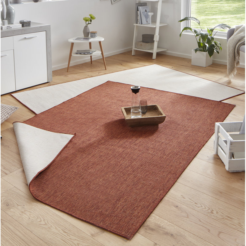 Miami Flatweave Orange Rug, Rectangular 120 x 170cm