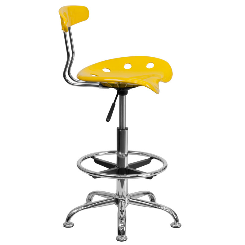 Commercial Grade Adjustable Height Swivel Bar Stool - Thumbnail 3