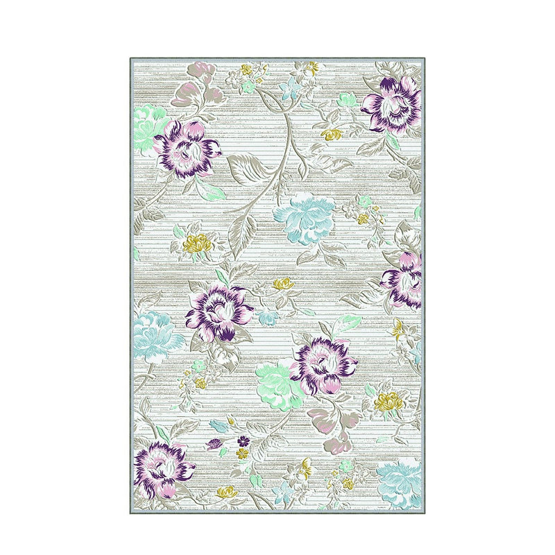 Stylish Hall Carpet 2.6 x 9.8 Feet - 100% Polyester, 0.04 in Pile Height | Antibacterial, Non-Slip PVC Felt Dot Underside | Machine Washable, 3D Digital Print | Perfect for Home Entryways & Living Spaces