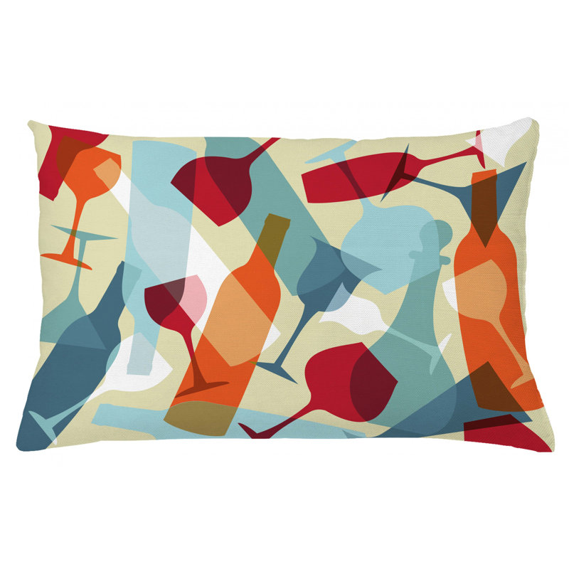 Wine Outdoor Rectangular Pillow Cover, 16" x 26"
