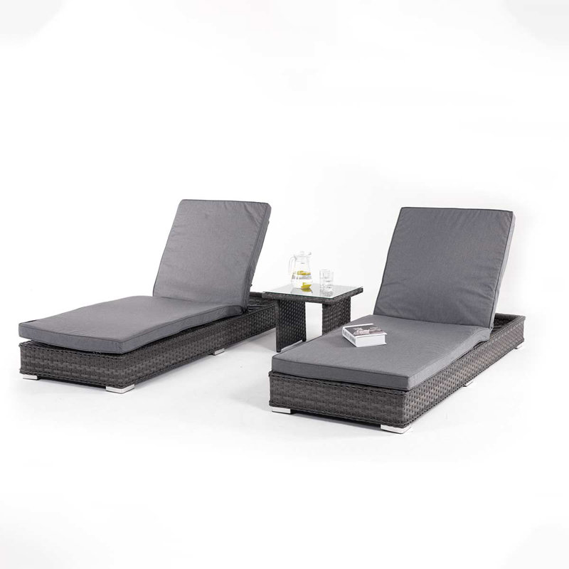 Blaisdell Sunlounger Set - Grey