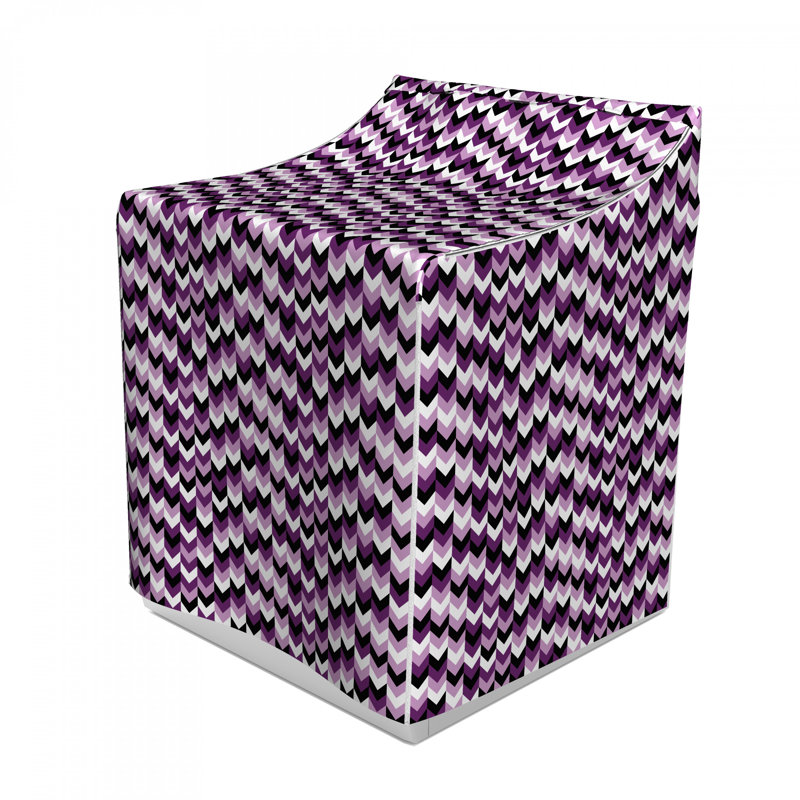 Housse de machine à laver abstraite à image abstraite arrow zig zag lines, Mauve