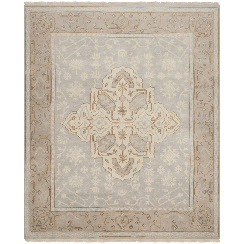 Ajdina Hand Knotted Wool Oriental Rug, Rectangle 10' x 14'