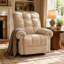 Fauteuil inclinable manuel avec repose-pieds rembourré-1908087726