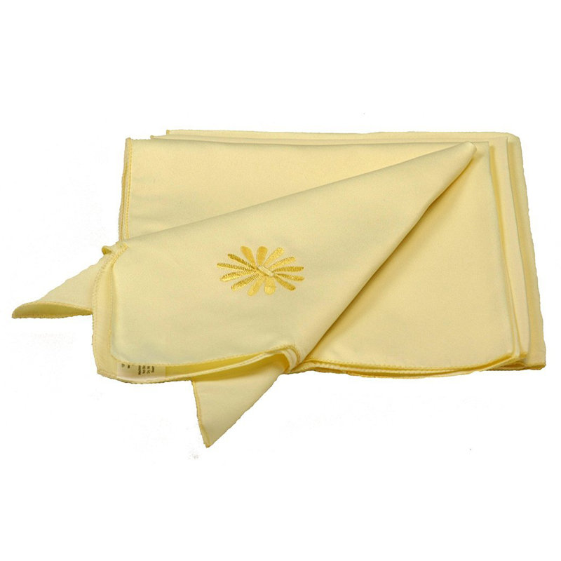 Sherly Polyester Embroidered Square Napkin, Yellow