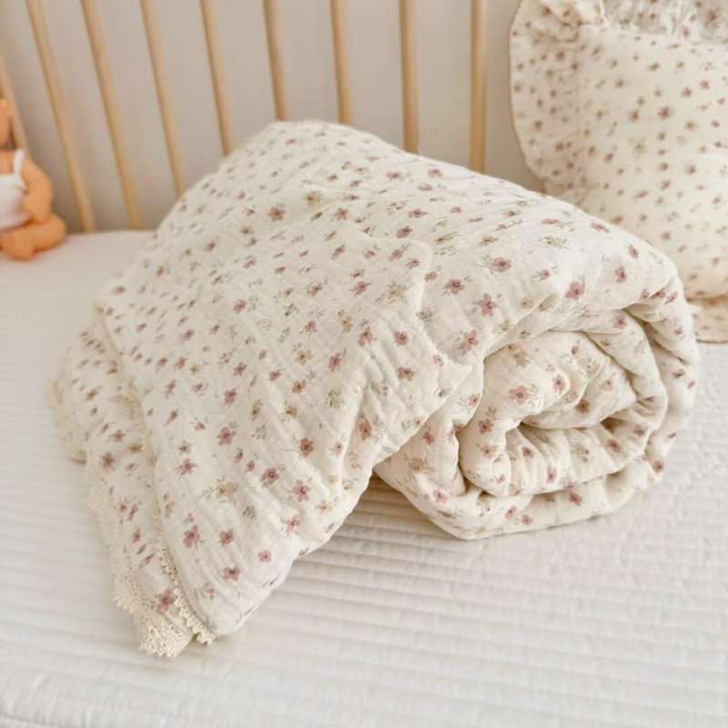 Cute Pattern 2-Layer Muslin Cotton Quilt/Blanket