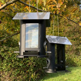 Garlan Metal Hanging Hopper Bird Feeder