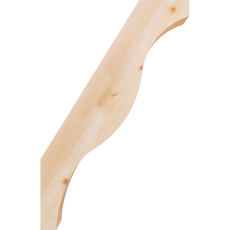 Attelle de genou lisse Funston, l 3 1/2 po x P 22 po x H 34 po, cèdre rouge de l'Ouest, Cèdre rouge, Lisse