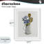 Cuillères de cuisine et fleurs bleues, reproduction sous verre, design par Carol Robinson-1015919904-1015919934