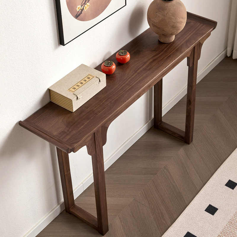 Console simple de style chinois, H 34,3 po x l 43,3 po x P 12,6 po
