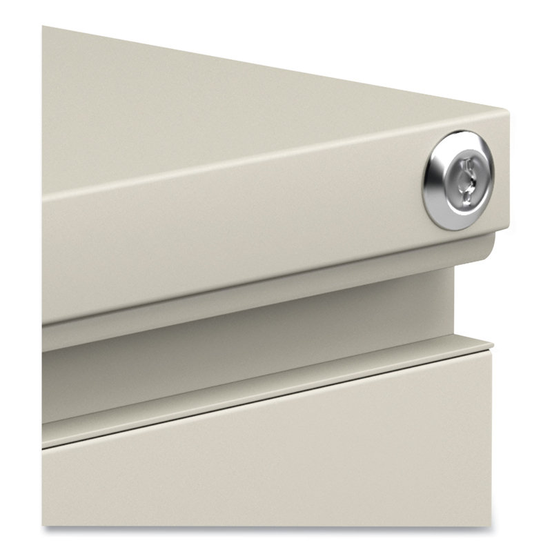 Beige Steel Mobile 3-Drawer Lockable Filing Cabinet
