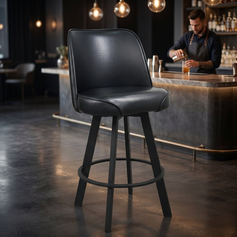 Ensemble de 2 tabourets de bar, Noir