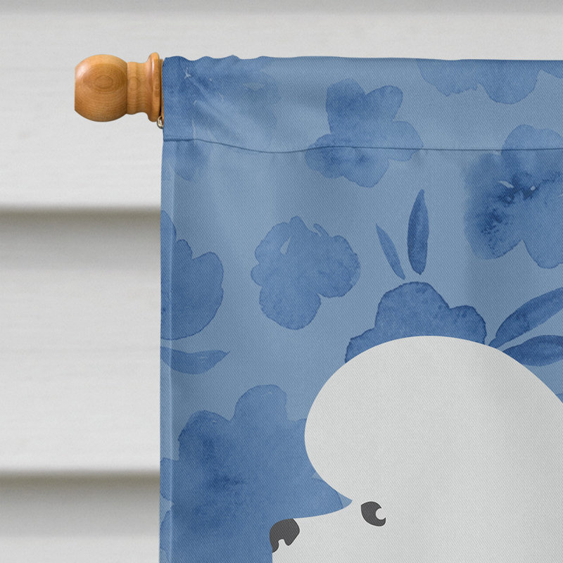 Caniche en polyester à 2 côtés 40 x 28 po standard welcome drapeau maison, Bichon frisé 3