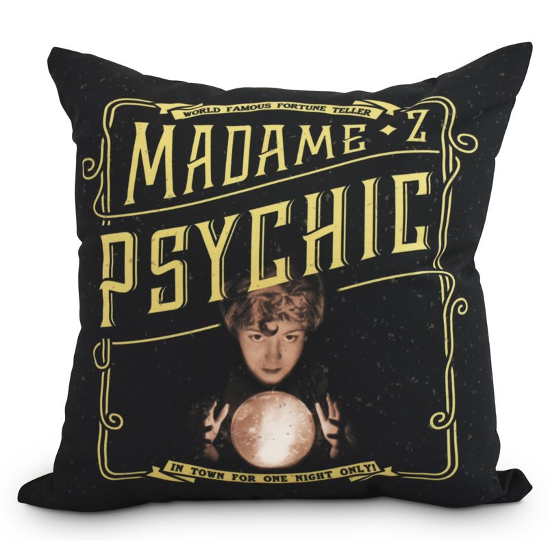 Coussin d'extérieur Witches Brew Square, 16 po x 1 po, Noir / Jaune