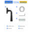 Fausse poignée de porte noire Mrml, levier à simple face anti-retournement, garde-robe de garde-robe de couloir intérieur ou porte à double porte française, utilisée pour le levier décoratif en alliage d'aluminium-123353434-129873645